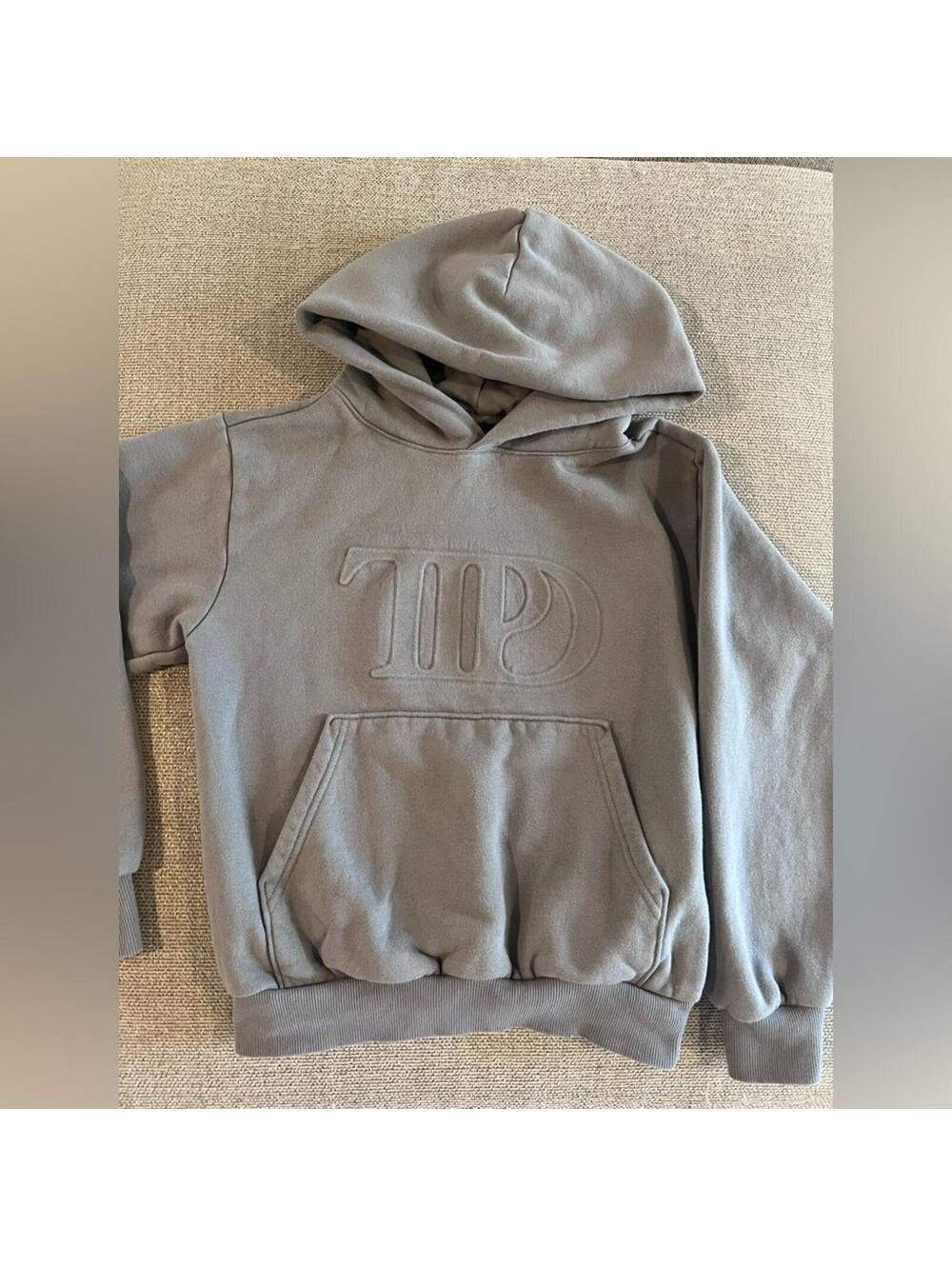 Taylor Swift TTPD embossed washed grey sweatshirt